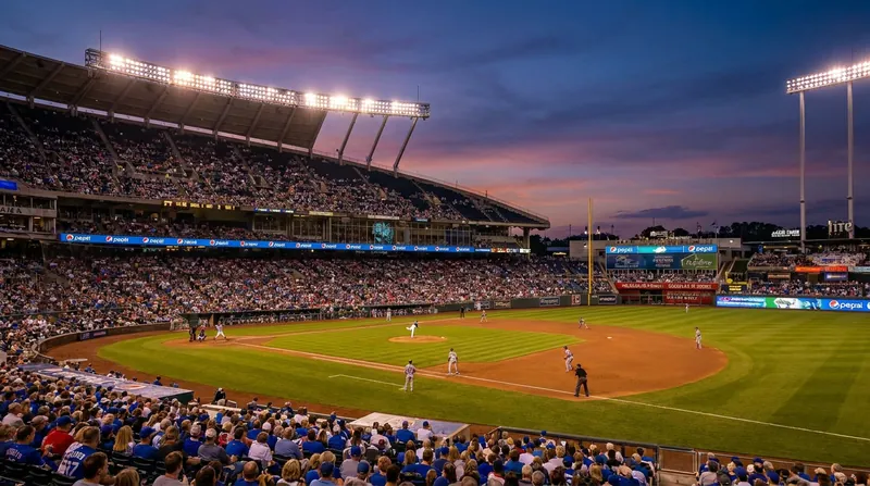 The traditional Friday night softball game at Kauffman Stadium was paused for 2026 due to scheduling conflicts.