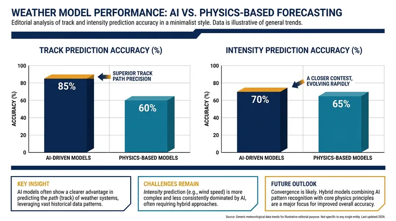 The NHC's 2025 verification report showed AI models outperforming traditional physics-based forecasting.