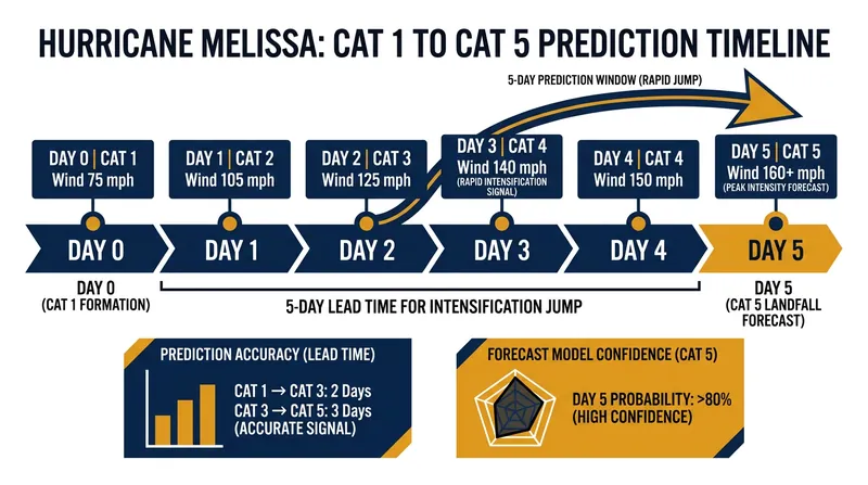 AI models provided a historic five-day lead time for Hurricane Melissa's rapid intensification.
