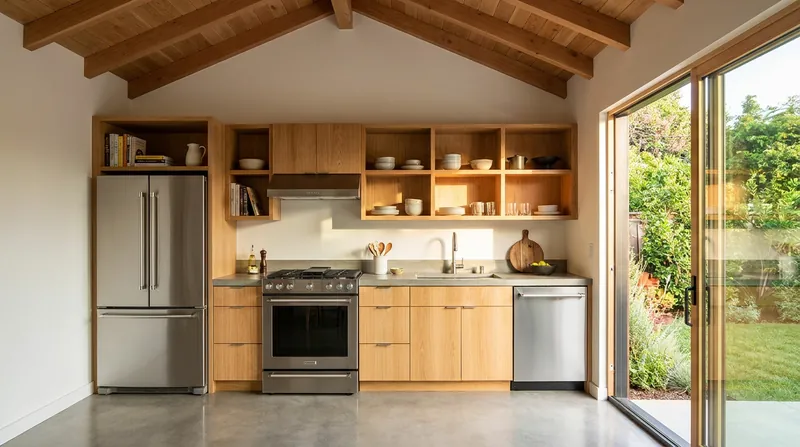 Modern ADU designs prioritize vaulted ceilings and full-size appliances to make compact footprints feel like primary residences.