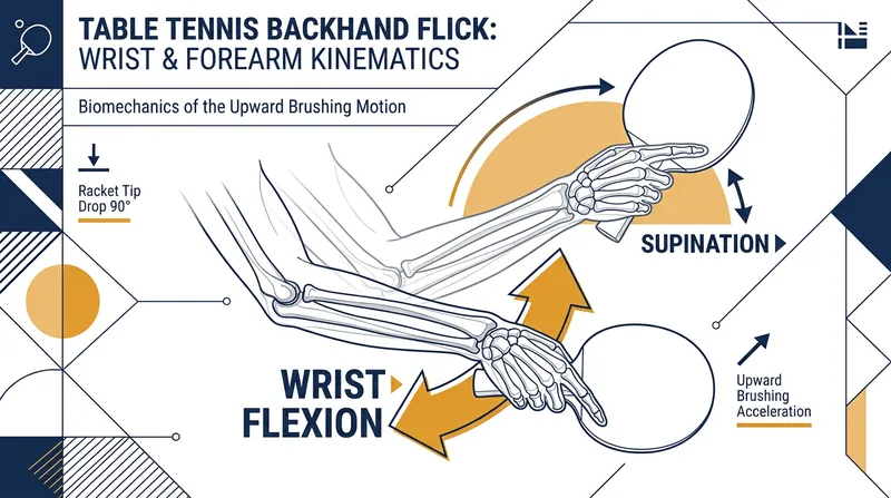 The biomechanics of the banana flick rely on artificial space created by dropping the racket tip.