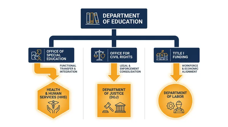 How the administration is redistributing the Department of Education's core functions.