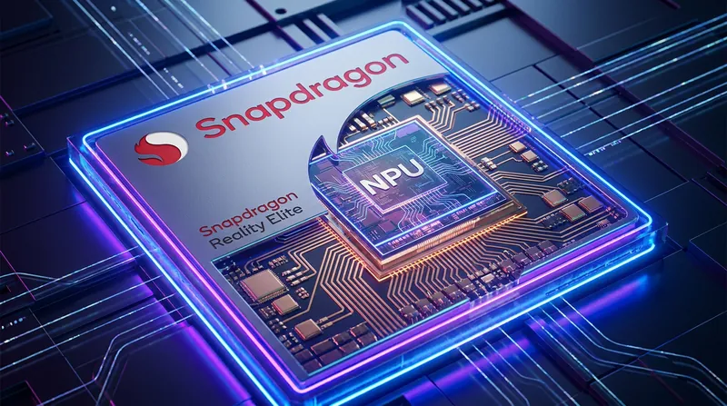 Qualcomm's new Snapdragon Reality Elite chip provides the massive AI processing power required for real-time spatial computing.