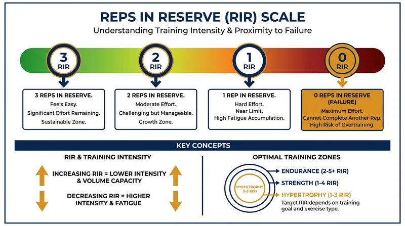 The Reps in Reserve (RIR) scale is used to measure proximity to muscular failure.