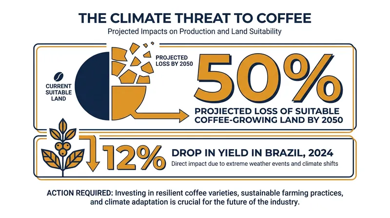 Rising temperatures and erratic rainfall are rapidly shrinking the viable land for traditional Arabica crops.