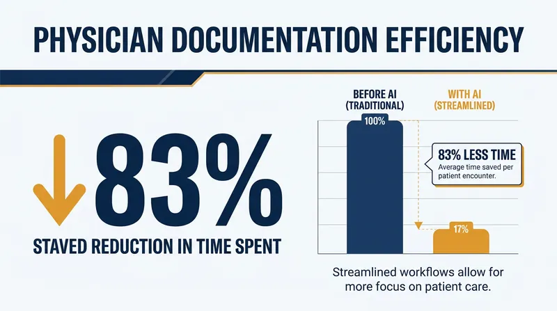 Physicians report massive time savings when using AI to generate clinical notes.