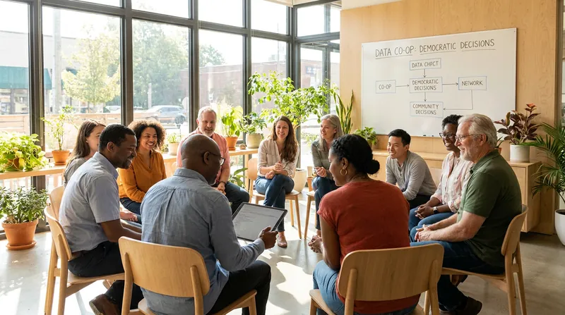 Unlike traditional tech platforms, data cooperatives are democratic organizations where members vote on how their information is utilized.