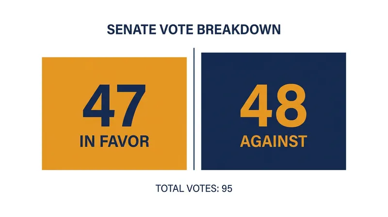 The motion to advance the war powers resolution failed by a single vote.