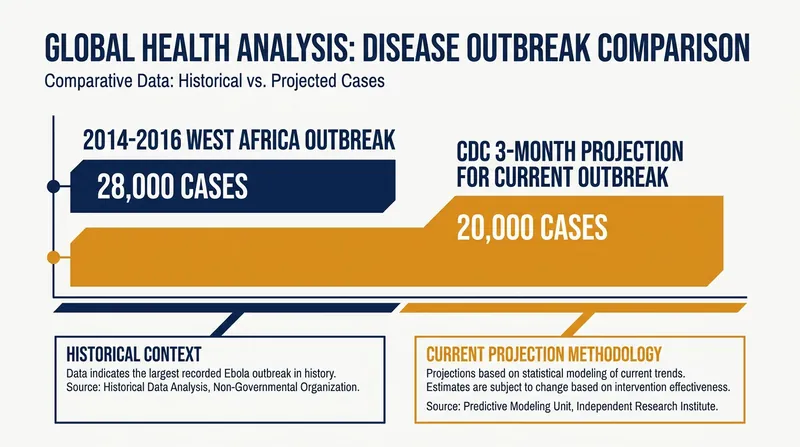 CDC models project the current outbreak could approach the scale of the historic 2014 epidemic within months.
