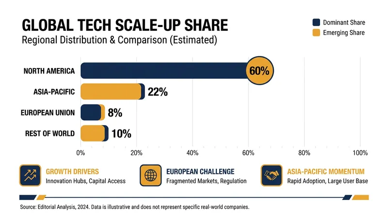 Europe currently hosts only a fraction of the world's tech scale-ups, a gap the new fund aims to close.