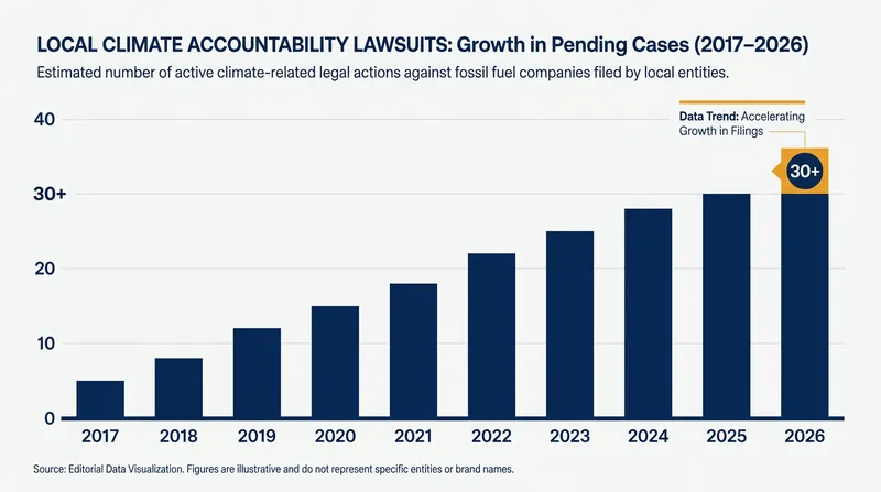 More than 30 local and state governments have filed climate accountability lawsuits against major fossil fuel companies.