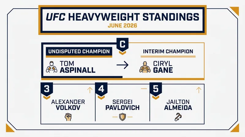 The UFC heavyweight title picture following the historic Freedom 250 event.
