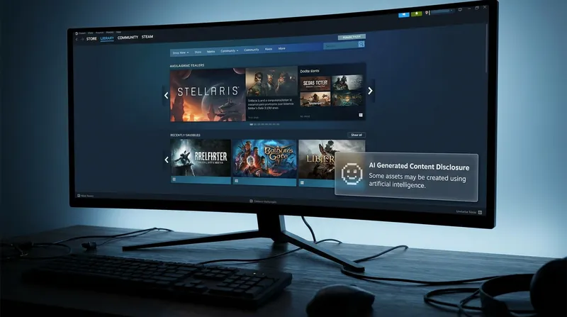 Valve's updated guidelines require developers to explicitly label AI-generated art and audio that ships with the final game.