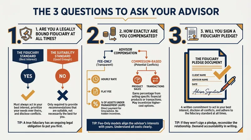 Experts recommend asking these three questions before transferring any funds to a new advisor.