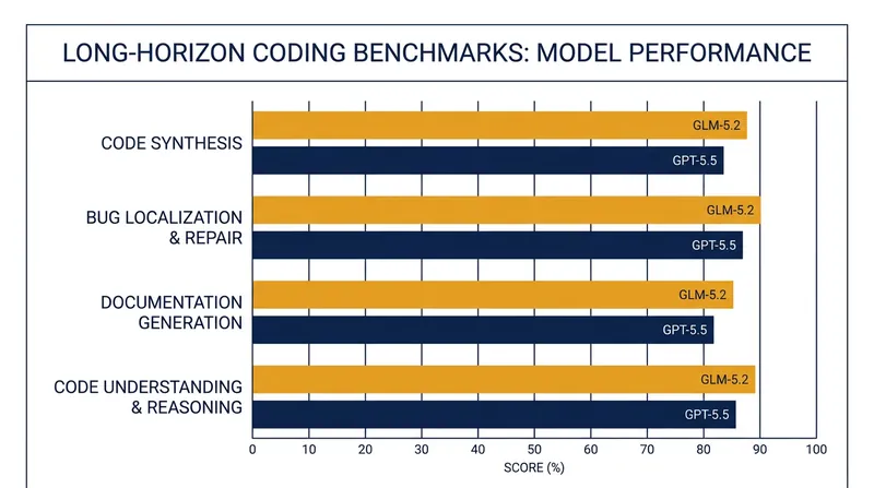 Early benchmark data indicates GLM-5.2 outperforms leading proprietary models in multi-step engineering tasks.