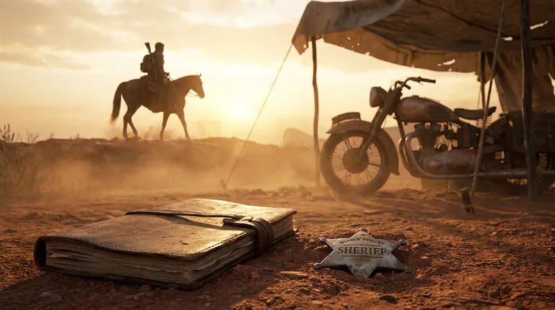 The upcoming album follows a protagonist seeking revenge in a lawless western landscape.