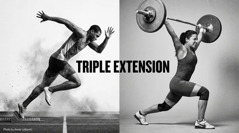 The 'triple extension' biomechanics used in weightlifting perfectly mirror the explosive movements required in sprinting and jumping.