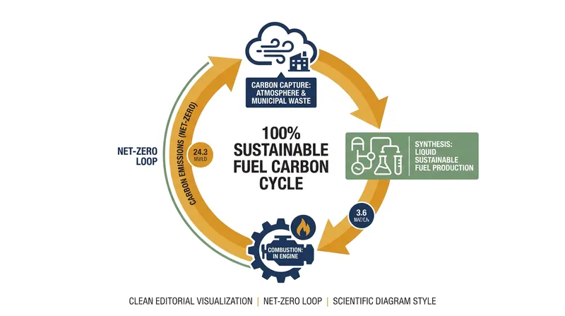 F1's new drop-in fuels operate in a net-zero carbon loop, emitting only the carbon that was captured to create them.