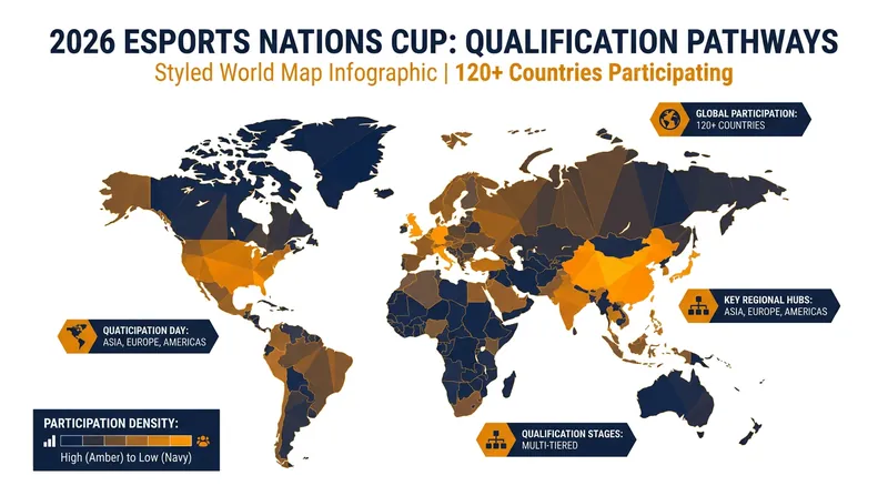 Over 120 countries are participating in the qualification pathways for the inaugural Esports Nations Cup.