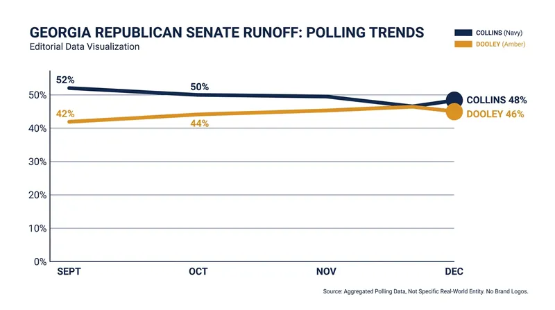 Recent polling shows a statistical tie between Mike Collins and Derek Dooley heading into election day.