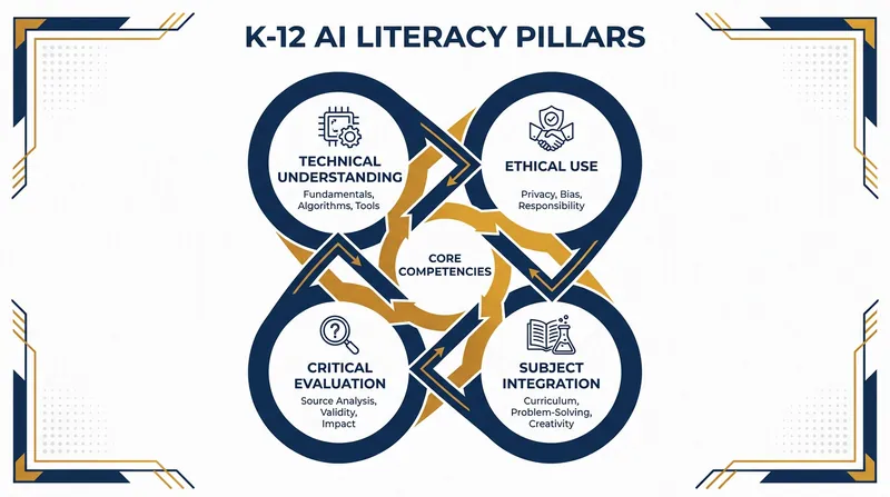 Modern AI curriculums focus on critical evaluation and ethics, not just technical prompt engineering.