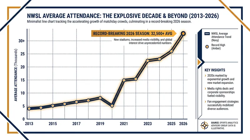League-wide attendance has surged as the NWSL expanded to 16 teams in 2026.