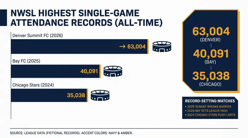 The NWSL's single-game attendance record has been broken three times in the last three years.