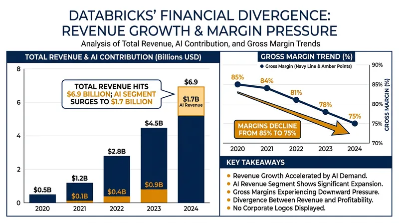 While AI products have driven massive top-line growth, the compute costs have compressed Databricks' gross margins.
