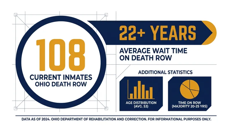 Ohio's death row currently holds over 100 inmates, with wait times stretching past two decades.