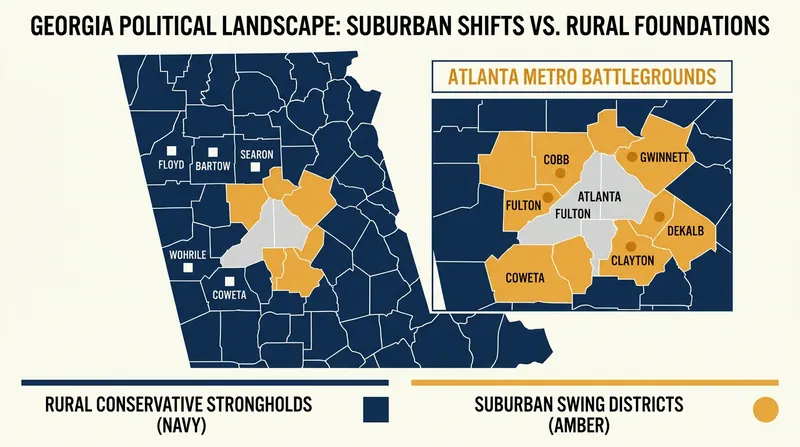 The race will likely be decided in the rapidly shifting suburbs surrounding Atlanta.