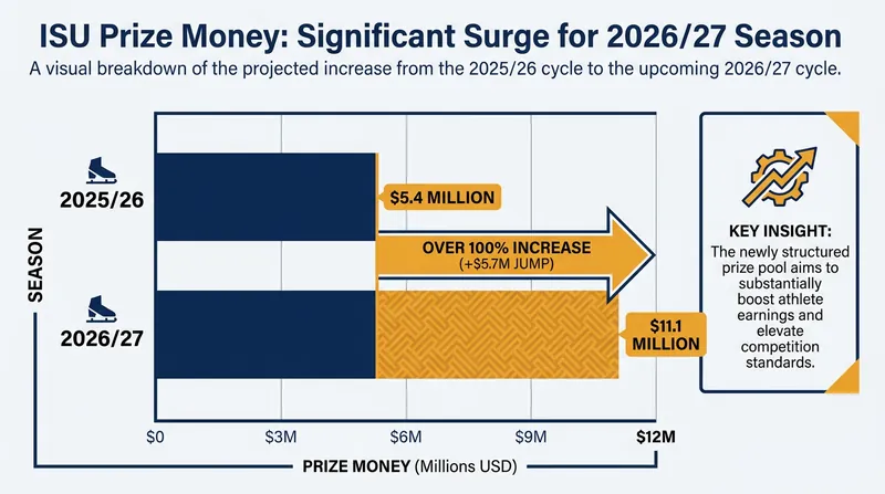 The ISU Congress recently approved a historic move to double the sport's prize money for the upcoming season.