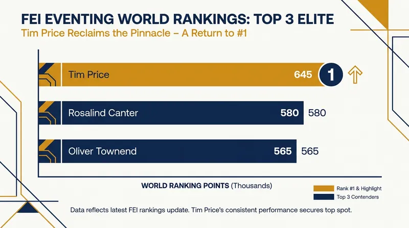 Tim Price reclaims the world number one spot in Eventing.