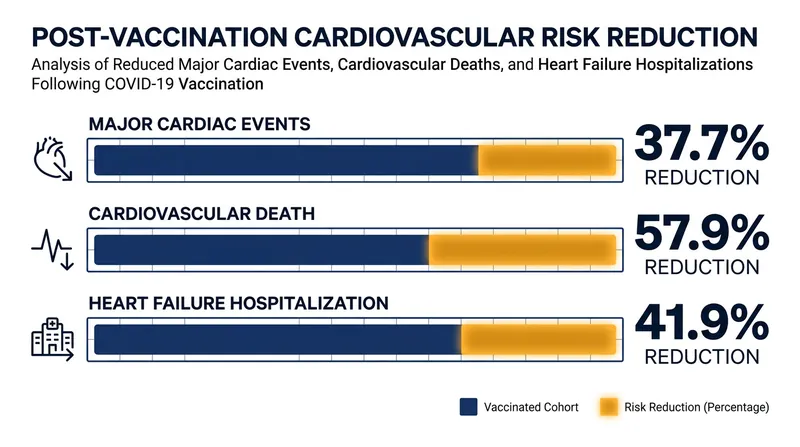 Vaccinated veterans saw dramatic reductions across multiple severe cardiovascular endpoints.