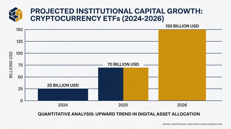 Institutional capital continues to flow into digital assets as traditional asset managers enter the space.