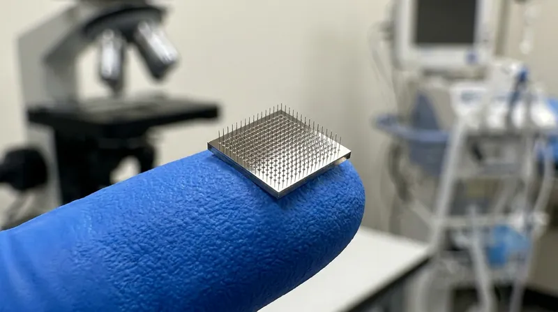 The system relies on 256 microscopic electrodes implanted directly into the brain's speech motor cortex.