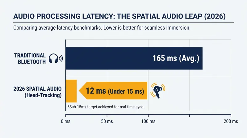 Modern IMUs track head movements up to 100 times per second, recalculating the soundscape with near-zero latency.