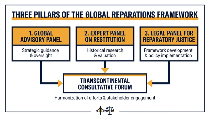 The Accra conference aims to establish three permanent bodies to guide the global reparations movement.