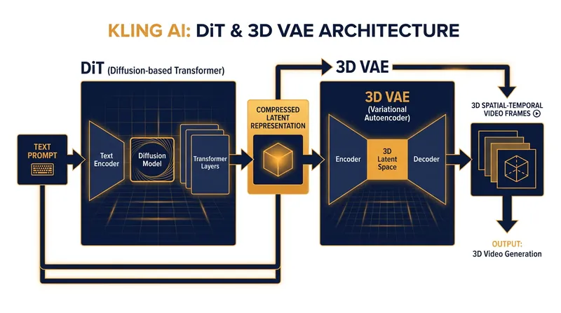Kling AI utilizes a hybrid architecture to maintain physical consistency in high-definition video generation.