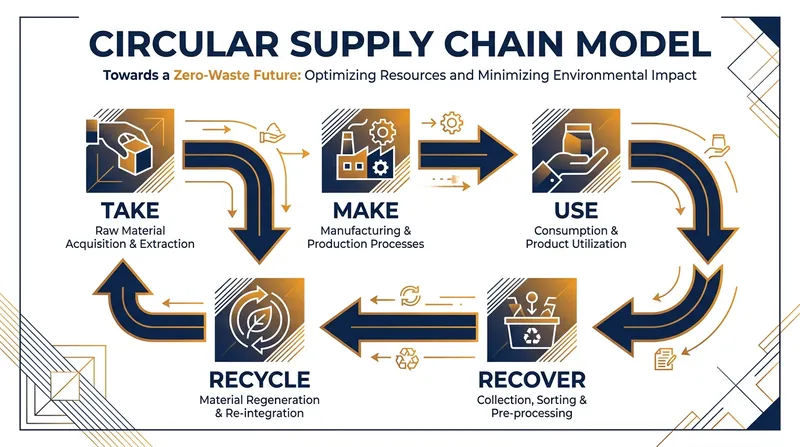 Circular supply chains recover end-of-life materials to serve as a secondary supply source.