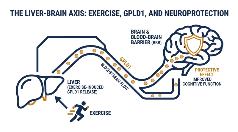 The liver enzyme GPLD1, released during exercise, travels to the brain to protect the blood-brain barrier.