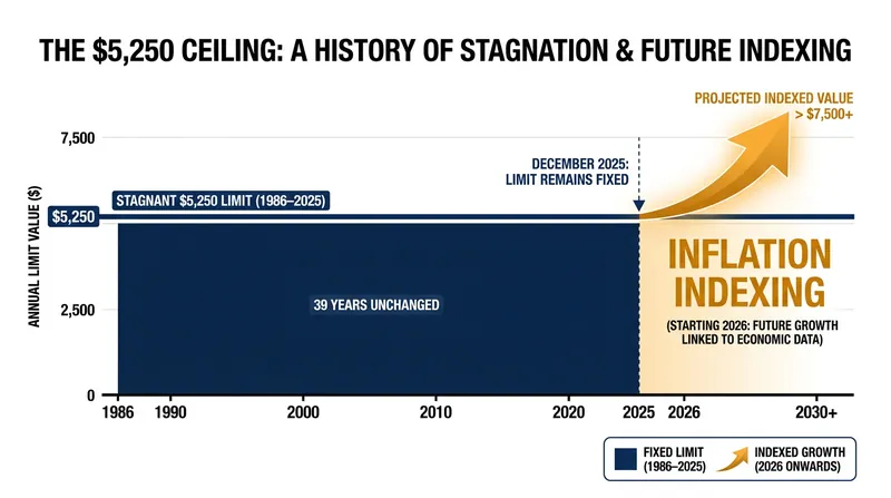 For the first time since 1986, the educational assistance cap is indexed to inflation starting in 2026.