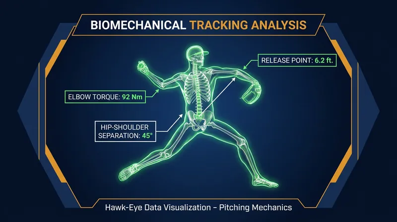 The Hawk-Eye cameras powering the ABS system also capture full-body biomechanics, aiding in injury prevention.