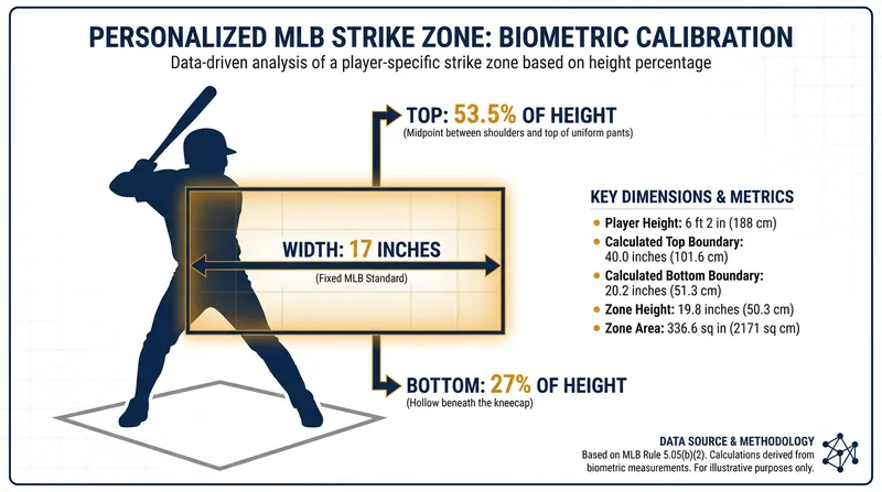 The ABS strike zone is dynamically scaled to each batter's certified standing height.