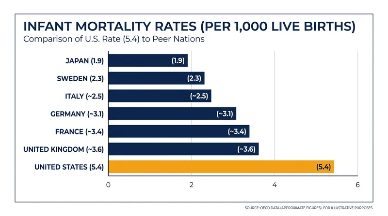 Despite the record low, the United States still trails other high-income democratic nations in infant survival.