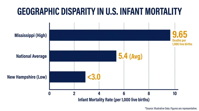 A baby's survival odds in the U.S. remain heavily dependent on geography and local healthcare policies.