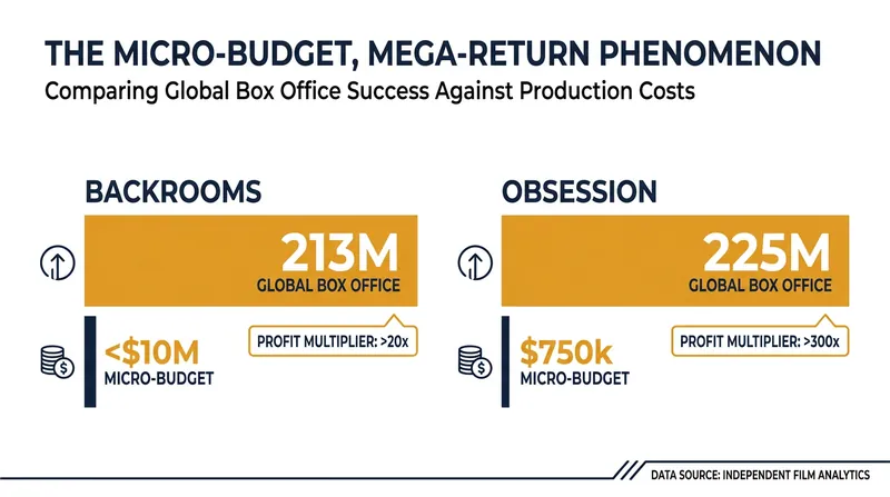 Micro-budget horror films are delivering extraordinary returns on investment compared to their production costs.