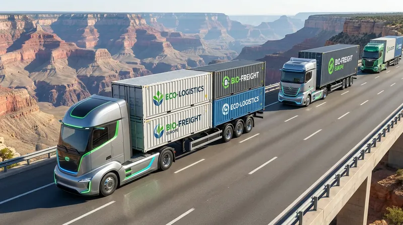 Biofuel and electric trucks have drastically reduced the emissions of F1's European land freight.
