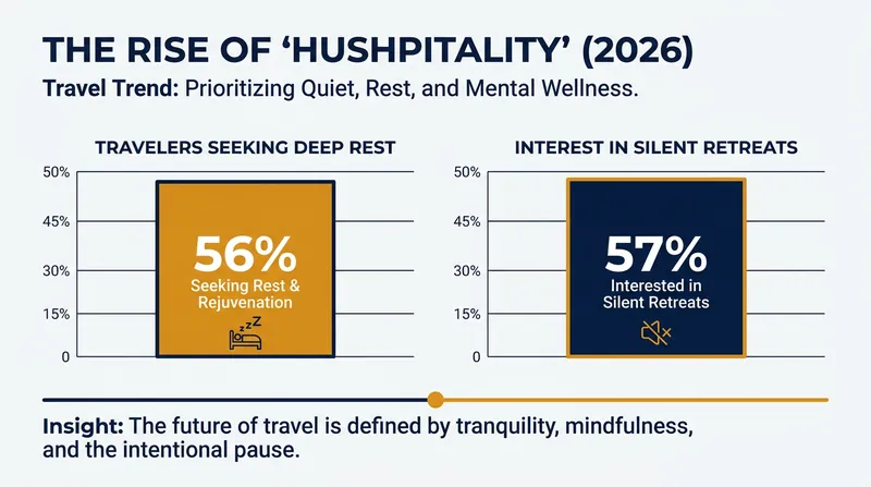 Hilton's 2026 Trends Report highlights a massive shift toward low-stimulation travel.