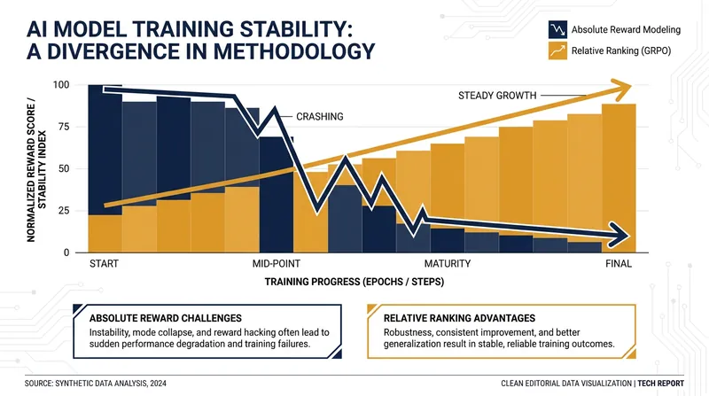 AI developers are increasingly using relative ranking to stabilize model training and prevent reward collapse.