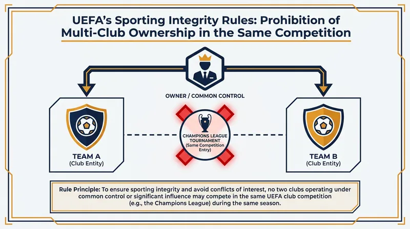 UEFA strictly prohibits teams with the same owner from competing against each other in continental tournaments.